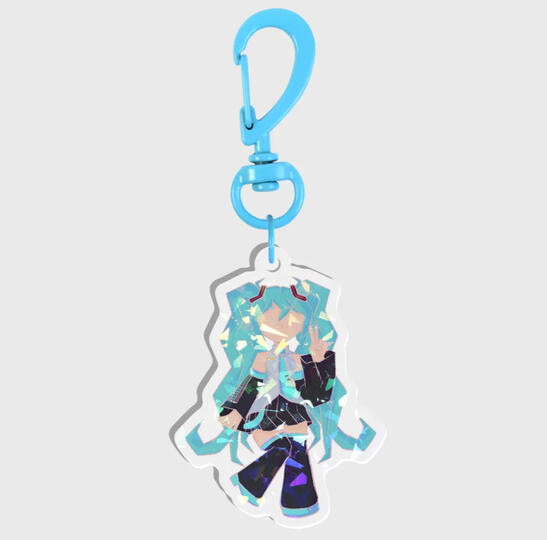 Miku keychain back